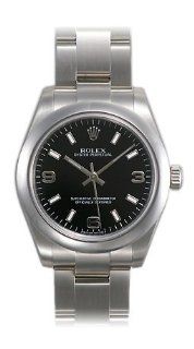 Rolex No Date Black Index Dial Domed Bezel Oyster Bracelet Unisex Watch 177200BKSO at  Men's Watch store.