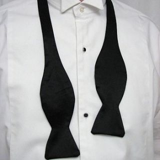 gentelman's black silk self tie bow tie by ava mae designs
