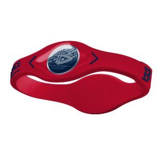 Power Balance MLB Silicone Wristband   Genuine   Boston Red Sox (Medium)  Magnetic Golf Bracelets  Sports & Outdoors