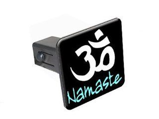 Namaste Om Aum Yoga   1 1/4 inch (1.25") Tow Trailer Hitch Cover Plug Insert Truck Pickup RV Automotive