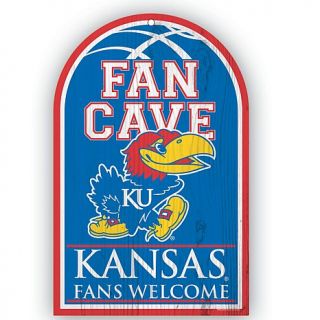 NCAA 11" x 17" Fan Cave Wood Sign   U Of Alabama   U Of Kansas