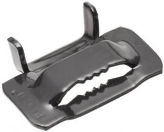BAND IT Buckles C25699 D900 3/4" Wide, 0.70" Thick, 201/301 Stainless Steel COLOR IT Black Polyester Coated Ear Lokt Buckle (100 Per Box) Bar Clamps