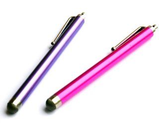 Bargains Depot Purple/Pink 2 pack of SENSITIVE / CONDUCTIVE HYBRID FIBER TIP Capacitive Stylus/styli Universal Touch Screen Pen for Cell Phone/Tablet  HP TouchPad 9.7 // HP TouchPad FB355UA#ABA // HP TouchPad FB356UA#ABA // HP TouchPad FB356UT#ABA // HP 