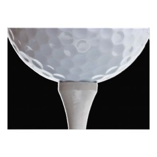Golf Ball Black Background Golfing Sports Template Announcements