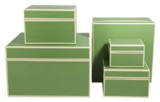 Semikolon Square Nesting/Organizer Boxes, Set of 5, Lime Green (309 12)  Storage File Boxes 