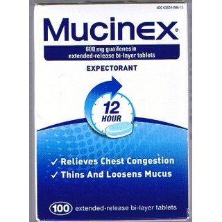 Mucinex 12 Hour Chest Congestion Expectorant Tablets, 500 Count Health & Personal Care