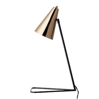 freja copper table lamp by bodie and fou