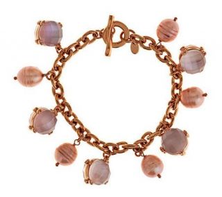 Honora Cultured Pearl 8 Reversible Bronze Charm Bracelet —