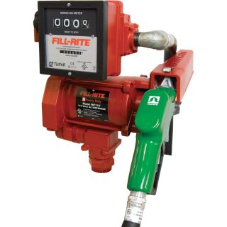 Fill-Rite High-Flow Fuel Transfer Pump with Automatic Nozzle and 1/3 HP Motor — 115 Volt AC, Model# FR711VA  AC Powered Fuel Pumps