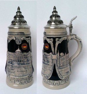 Portraits of Wiesbaden .5 Liter German Beer Stein By Kingwerks (Model 303)   This is an Authentic German Beer Stein Made Completely in Germany Kitchen & Dining