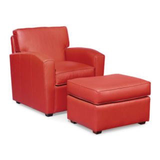 Grain Leather Lounge Chair and Ottoman