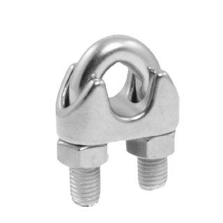 0.63" 16mm 304 Stainless Steel U Shape Bolt Wire Rope Clip Cable Clamp    