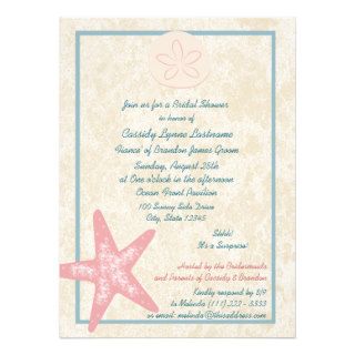 Beach Bridal Shower Custom Invitations