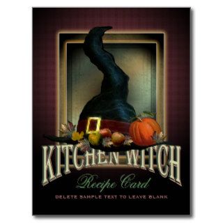 Kitchen Witch Recipe Card Postcards