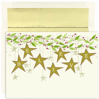 Believe Stars Boxed Holiday Cards Hortense B. Hewitt Stationery & Pens