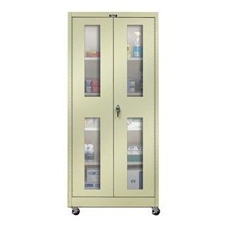 400 Series 48" Mobile SV Storage Cabinet Color Parchment  Modular Storage Systems 