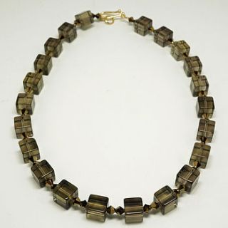 smoky quartz necklace by m by margaret quon