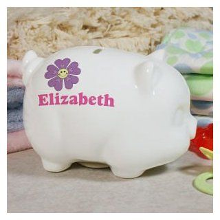 Personalized Flower Piggy Bank Toys & Games