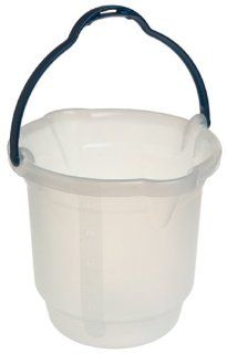 Casabella 88210 3 Gallon Square Bucket, Translucent/Silver   Cleaning Buckets