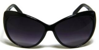 Oversized Cat Eye Sunglasses Womens Retro Fashion Black Frame Clothing