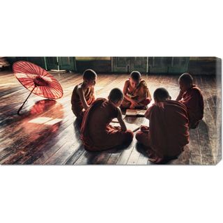Scott Stulberg 'Young monks reading books in monastery' Stretched Canvas Art Canvas