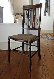 edwardian inlaid mahogany bedroom chair by distressed but not forsaken
