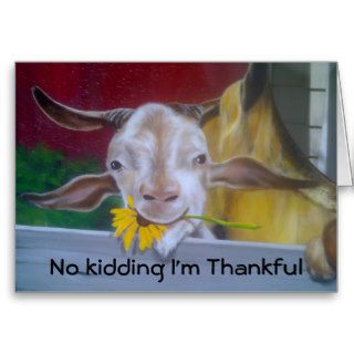 NO KIDDING I'M THANKFUL FOR YOU GREETING CARD