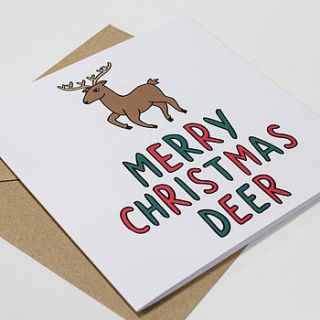 set of six wordplay christmas cards by veronica dearly