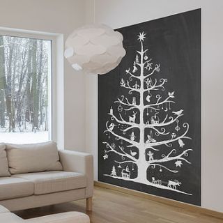 chalkboard style self adhesive christmas tree by oakdene designs