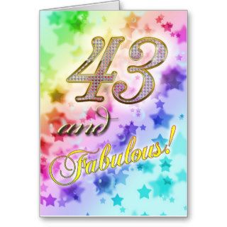 43rd birthday for someone Fabulous Cards