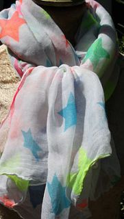 pastel star scarf by bella bazaar