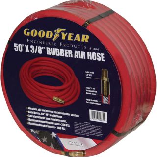 Goodyear Rubber Air Hose — 3/8in. x 50ft., Red  Air Hoses   Reels