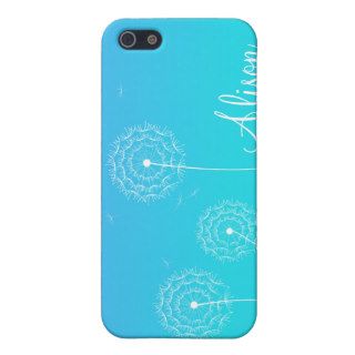Blue dandelion in spring cover for iPhone 5