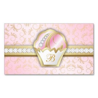 311 Bejeweled Cakes  Pink Background Business Card