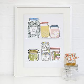 jars and pickles print by stop the clock design