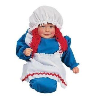 Baby 0 6 Months   Raggedy Anne Rag Doll Baby Costume Bunting Clothing