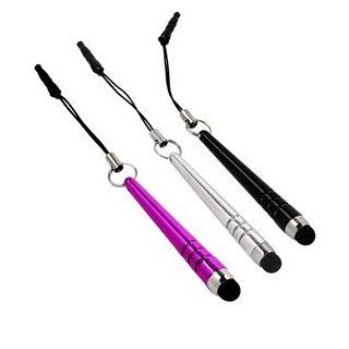 Cosmos � Black/Hot Pink/Silver 2 in 1 (Stylus/styli + Anti Dust Plug) Touch Screen Pen for iPhone 4 4s 3 3Gs iPod/iPad 2 3 Kindle Fire HD Sony Playstation PSP PS VITA, HTC Flyer EVO View 4G, Motorola Xoom, Samsung Galaxy, BlackBerry Playbook AMM0101US + Fr
