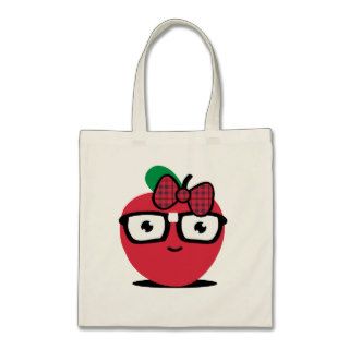 Nerdy Apple Tote Bag (girl)