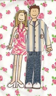 personalised couple or friends picture by delly doodles