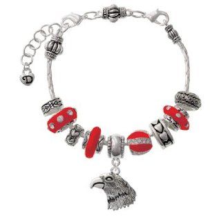 Large Eagle Head   Mascot Red Juliet Beaded Bracelets [Jewelry] Delight Delight Jewelry