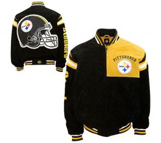 NFL Pittsburgh Steelers Genuine Suede Leather Jacket —