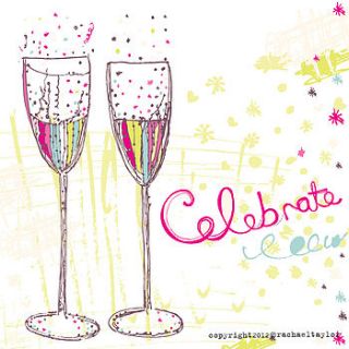 champagne celebration card by rachael taylor