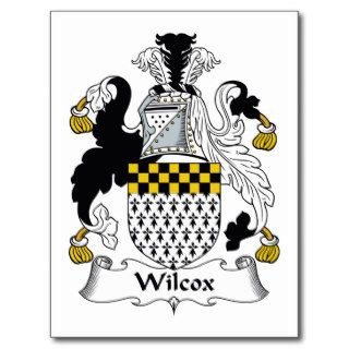 Wilcox Family Crest Postcards