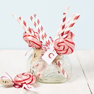 personalised pink swirly lollipop by sophia victoria joy etc