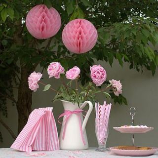 pink honeycomb party decoration by ella james
