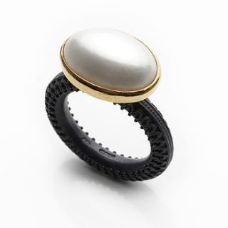 oval pearl ring by marianne anderson jewellery