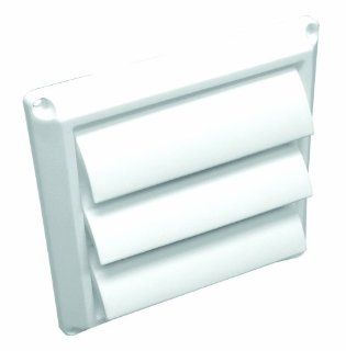 Lambro 1475W White Plastic Louvered Vent, 3 Inch   Staircase Moldings  