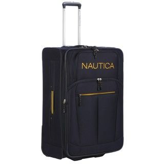 Nautica Helmsman Navy / Yellow 28 inch Expandable Luggage Upright Nautica 28" 29" Uprights