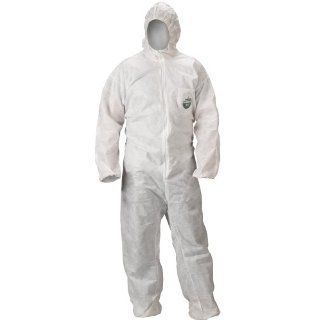 Lakeland SafeGard SMS Polypropylene Coverall with Hood, Disposable, Elastic Cuff, Small, Sky Blue (Case of 25) Protective Work And Lab Coveralls