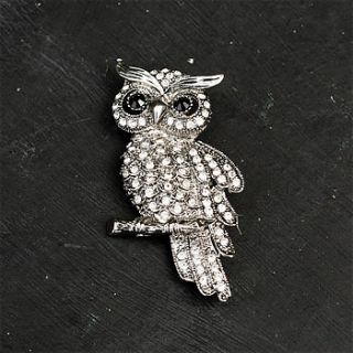 vintage style owl brooch by bloom boutique
